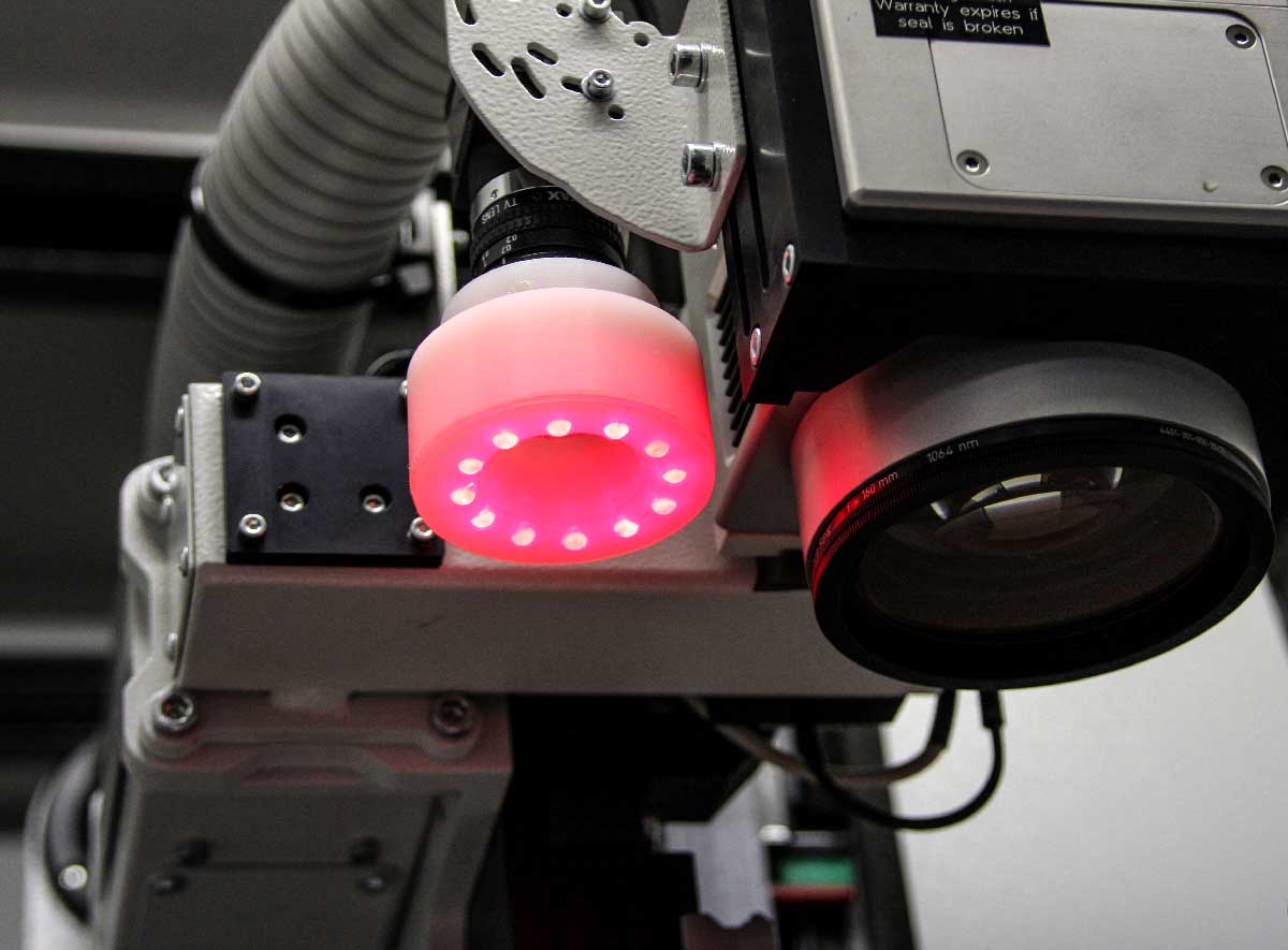 Justierkopf Lasergravurmaschine optisches System